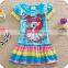 (Q9111) 2-6y 2 colors children clothes wholesale my little pony dresses baby clothing girls dresses casual frocks