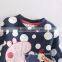 (F4290) 2016 new winter girls t shirts children polka dot clothes hot selling nova kids wear baby t shirts girls