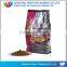 Stand up dog/cat/fish animal feed packaging bag plastic pet food bag with ziplock