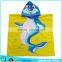Seaside children beach hooded towel with dolphin print and fish print