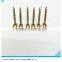 Yellow Zinc Galvanized screws Pozidriv head Fine thread Drywall screws