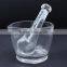 china wholesale 8OZ promotional latest design custom powder glass mortar and pestle for kitchenware