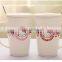 new creative hello kitty office relief ceramic mug with lid and spoon