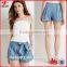 2015 Hot-selling china wholesale designs fashion denim paper bag shorts for women