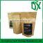 2016 Hot sale natural kraft paper flat bottom standup pouch for coffee tea