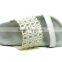 2016 Designer Strapless White Leather Girls Slider Sandals