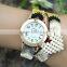geneva women vogue knitted bracelet watch lady crystal heart bohemian style watches reloj