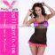 Newest Black Sexy Sleeping Wear Babydolls Lingerie Dress for ladies