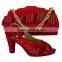 Genuine Pu leather italian designer shoes and bags in gold
