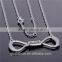 European Fashion Jewelry Wholesale Engraved Charms Dull Polish Spring Exerciser 925 Sterling Silver Necklace Xly019