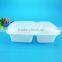 PP disposable plastic food container 2 compartment meal prep containers