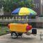 2.2m long hot dog fast food trailer / kebab grill mobile food cart / stainless steel material cargo box food kiosk design
