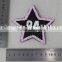 100% fashion design embroidery sequin patch with applique embroidery star patches three color design for cloting