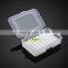 Recyclable free sample small plastic fishing box with tackles