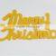 40cm non-woven fabrics yellow english letters cards Merry Christmas letters The Christmas tree decorations