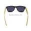 Fashion black frame glasses, natural bamboo sunglasses