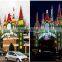 Street garden outdoor custom artificial led christmas decorations light poles