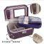 Purple Small Portable Travel Leather Jewelry Box, Gift for wedding & Party