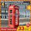 Red English telephone booth for sale new design