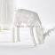 Plain white modern set of 4 ceramic milu deer for home decoration