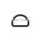Black POM D-Ring In 2", 2" Plastic D-Ring, Plastic D Ring Belt Webbing Buckle For Bag Accessories