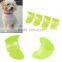 4PCS Waterproof Pet dog sandals spring and summer dog rain shoes small dogs teddy poodle boots Anti-Slip Paws Booties L