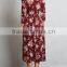 private label long sleeve floral pocket midi length fashion US size women dresses 2017 summer
