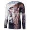 Space Galaxy Universe Printed Long Sleeve T Shirt Men's Full Sublimation Printed T-Shirt Fashion 3D Printed T Shirt Wholesale