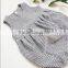 Wholesale Seersucker Baby Clothes Baby Rompers Infant Grey Sleeveless Girls Bodysuit