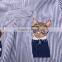 S33440W Girls Blouses Cartoon Striped Shirts For Girls Children Outerwear 2017 Kids Tops