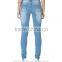 Wholesale Mid Rise Jeans Skinny-leg Cut Cotton Jeans Women