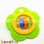 EN71 Approved Rattle Teething Toy Flower Teether Baby Necklace Pandent