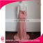 Elegant Women White Lace and Pink Modal Cotton Long Sleeve Maxi Evening Party Ball Gown Dress