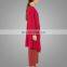 Top quality custome red women long coat muslim chiffon nice tunics