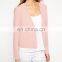 2015 Fashion Simple Pink Women Work Suit Jacket Ladies Formal Blazer