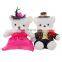 Sweet Stuffed Plush Toy White Couple Teddy Bear 2018 New Wedding Valentine Gift Bride & Groom Teddy Bear Plush Toy