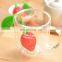 The silicone strawberry tea package,Cute Strawberry Design Silicone Tea Infuser Strainer for Loose Leaf Tea