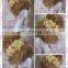 Aidocrystal yellow plastic crown flower,artificial flowers hair accessories for wedding
