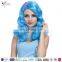 synthetic fibre long curly blue and pink cosplay party little mermaid wig