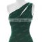 Starzz One Shoulder Long Dark Green Simply Chiffon Bridesmaid Dress ST000071-5
