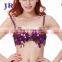 YD-033 United state Full sequis tassel performance sexy belly dance bra top