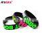 Hot sale black soccer silicone wristband