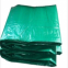 Green Plastic Tarpaulin Green / White Wood Stack Cover