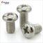 M3-M10 Cross Recessed Raised Counter Pan Head Screw Flat Tail Screws Phillip Plaine Inox Puntas Rvs Vis Inoxydable DIN7985 ISO7045