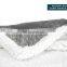 Jacquard flannel reverse to sherpa blanket cozy fleece throw