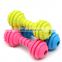 Guangzhou manufacturer supply soft pet molar toy chewing dog toy tpr dumbbel