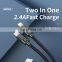 Remax 2.4A Cell Phone Accessories 2 in1 data Cables, 1M TPE Zinc Alloy USB to Type C lighnting