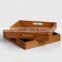 Antique Finished Solid Wood Tray