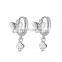 S925 Needle Bling Crystal Butterfly Stud Earrings Women Party Butterfly Earrings For Gifts
