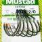 1 Pack/lot Mustad  Catfish Fishing Hooks Carbon Steel  Mustad hooks for sea fishing 412np # big hooks J style fishing tackles